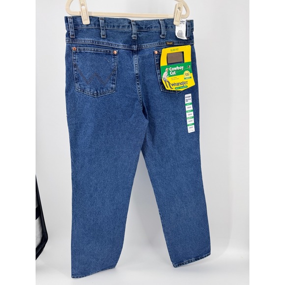 Wrangler Other - New Wrangler Cowboy Cut Slim Fit Mens‎ Jeans 33x32 Blue Denim 936GBK With Tags